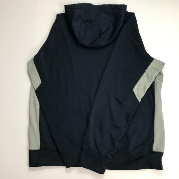 Nike Therma Fit Men Large Blue Gray Logo Long Sleeve Athletic Hoodie Pullover - Picture 7 of 7